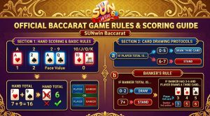 Quy tắc tính điểm và rút bài trong luật chơi baccarat